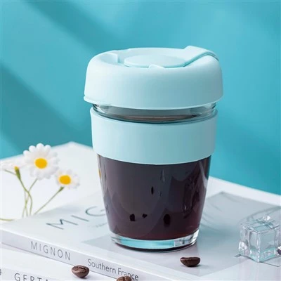 Glass Coffee Cup With Silicone Sleeve